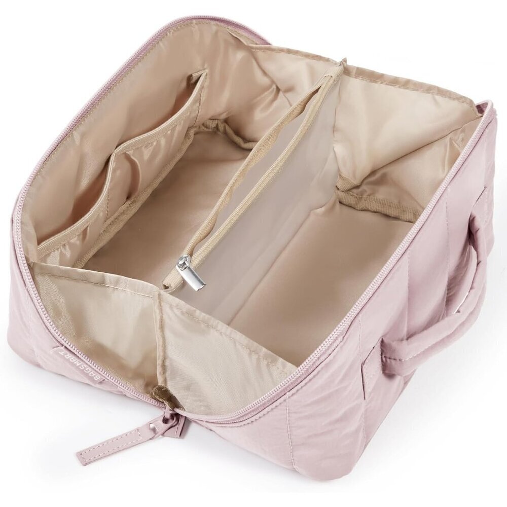 Travel Makeup Bag for Women, Portable Water-resistant Cosmetic Case, Puffy Padde